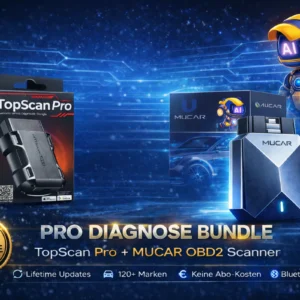 Profi Diagnose Bundle mit MittmannLive Pro & MUCAR Scanner – OBD2 Vollsystem Diagnose, AI Analyse & schnelle Fehlerdiagnose inkl. Lifetime Updates