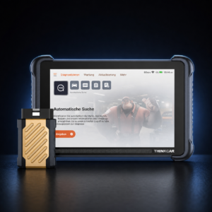 THINKCAR THINKSCAN 689BT Pro mit 8-Zoll-Tablet und Bluetooth-VCI auf dunklem Studiohintergrund