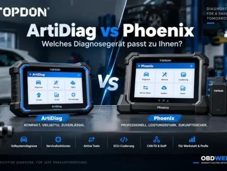 TOPDON ArtiDiag vs Phoenix Diagnosegeräte im Vergleich